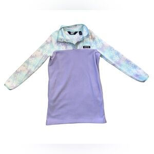 Lands' End Blue and Purple Fleece Dress Long Sleeve M(8)